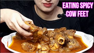 EATING 3 KG SPICY BEEF FEET MUKBANG SPICY BITES ASMR WITH EMMA  SPICY PAYE 3 KG EATING ASMR [upl. by Repsag]