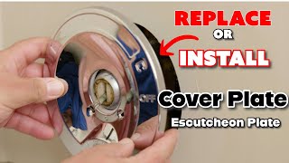 How To Replace Bathtub Faucet Cover Plate Escutcheon Easy Simple [upl. by Ezmeralda867]