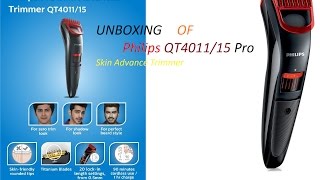 Unboxing of Philips QT401115 Pro Skin Advanced Trimmer For Men [upl. by Aisanahta]