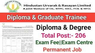 HURL Recruitment 2024Diploma amp Graduate TraineeJunior Engineer Vacancy 2024HURL Vacancy 2024 [upl. by Lleirbag]