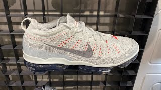 Nike Air VaporMax 2023 Flyknit Light SilverPicante RedAnthraciteSmoke Grey  SKU DV1678013 [upl. by Allerbag]