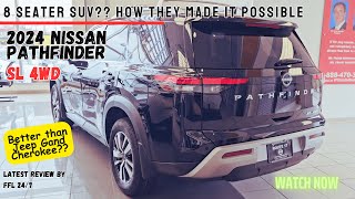 2024 Nissan Pathfinder SL 4WD SUV has 8 Seats Is this Better than 2024 Jeep Grand Cherokee  Space [upl. by Luiza826]