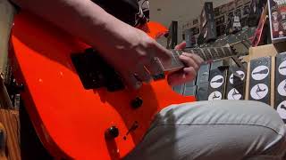 ￼Jackson JS Series Dinky Archtop JS32 DKA Electric Guitar Amaranth FB Neon Orange [upl. by Krasnoff]