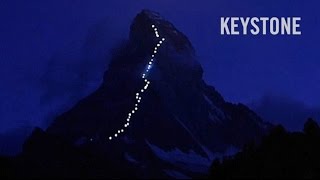 Hier leuchtet das Matterhorn  150 Jahre Jubiliäum Erstbesteigung  Zermatt  Beleuchtung [upl. by Ariadne]