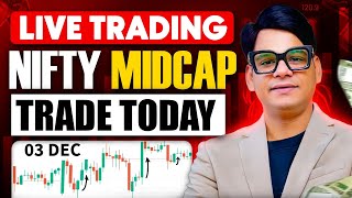 🔴03 DEC Nifty Midcap Finnifty live trading bank nifty trading optionstrading trading livetrading [upl. by Htrap]