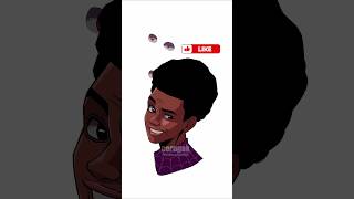 Spider Man Verse 3 Miles Morales Eyes Changing art shorts spiderman [upl. by Ilamad]