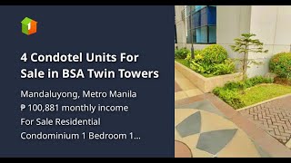 4 Condotel Units For Sale in BSA Twin Towers [upl. by Suckow194]