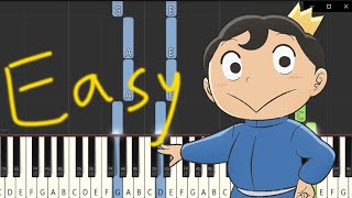 Hadaka no Yuusha  Ranking of kings OP2 Easy Piano tutorial [upl. by Curhan324]