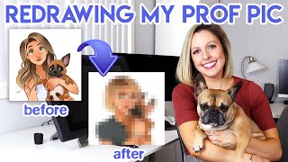 DRAWING A NEW PROFILE PIC SPEEDPAINT [upl. by Nallek]