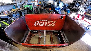 The making of Coca Cola Cooler Bench Featuring Kelsey Vintage Goods [upl. by Dayir741]