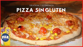 COMO HACER PIZZA SIN GLUTEN DE HARINA PAN HARINA DE MAÍZ [upl. by Torras]