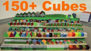 2018 My Rubiks Cube Collection  150 Cubes [upl. by Suirred]