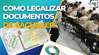 Legalización de Documentos por ZONA EDUCATIVA Titulo de Bachiller  Notas Certificadas [upl. by Sperry827]