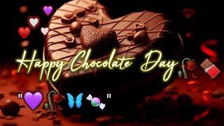 Happy Chocolate 🍫 Day ❤️Chocolate Day shayari 😘Chocolate day status🤭 romantic shayari [upl. by Irreg]