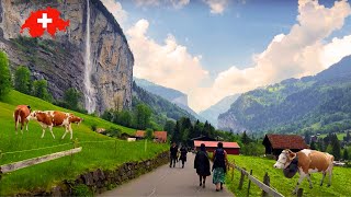 🇨🇭 Most Beautiful Places In Switzerland Sisikon Lauterbrunnen Relaxing Walk 4K [upl. by Neeven]