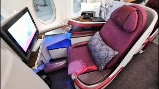 Qatar Airways A350 Business Class  QR954 Doha to Jakarta [upl. by Roxi689]