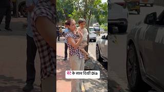 Dia Mirza With Son Snapped At Food Square Bandradiamirza e24 son [upl. by Aroled470]