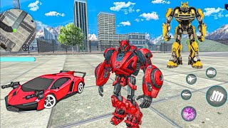 Red Megatron City Robot And Bumblebee in The City of Transformers 2025 Simulator  Android Gameplay [upl. by Grounds]