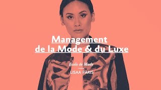 Formation  Mastère Management de la Mode et du Luxe en elearning à LISAA Mode Paris [upl. by Dino]