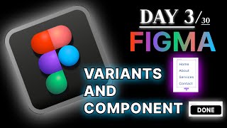 🧩 Day 3 Components and Variants FIGMA Day 330 [upl. by Agneta]