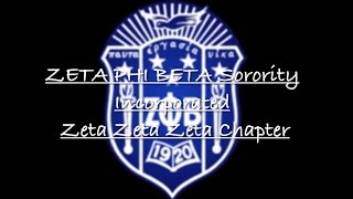 Zeta Zeta Zeta Chapter of Zeta Phi Beta Sorority Inc  About Us [upl. by Wixted915]