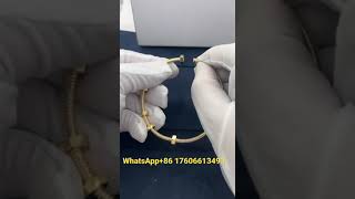 How to Open Cartier Ecrow Bangle Bracelet 18K Yellow Gold [upl. by Raknahs]