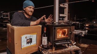 Cubic Mini Wood Stove Unboxing amp First Fire 2022🔥 [upl. by Llerrut]