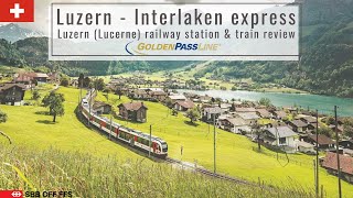 Golden Pass Line Luzern Lucerne  Interlaken Express scenic panorama train ride in Switzerland [upl. by Igig822]