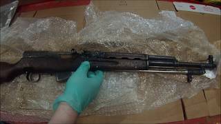 Chinese type 56 sks unboxing disassembly cleaning and test firing from classic firearms part 1 [upl. by Enileqcaj]