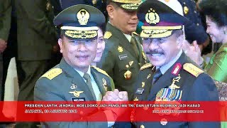 Presiden Lantik Jendral Moeldoko Jadi Panglima TNI dan Letjen Budiman Jadi KSAD [upl. by Ttimme]