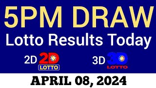 Lotto Result Today 5pm Draw April 8 2024 Swertres Ez2 PCSO Live Result [upl. by Minta]