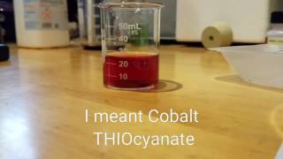 Scott Reagent Cobalt Thiocyanate [upl. by Nwahsyd]