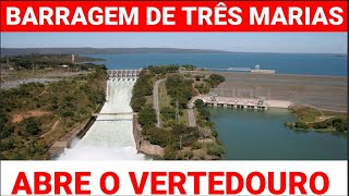 BARRAGEM DE TRÊS MARIAS ABRE O VERTEDOURO [upl. by Parcel88]