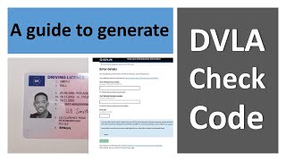 How to generate DVLA check code for your driving licence DVLA electronic counterpart check code Uber [upl. by Gilda]