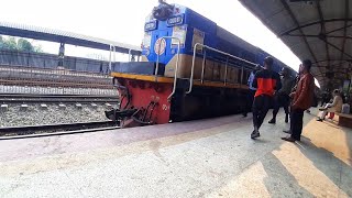 Mohanagar Provati entering Dhaka Bimanbandar Railway Station [upl. by Aiam181]