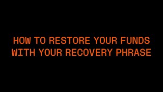 How to restore your Ledger accounts with your recovery phrase [upl. by Ecinej]