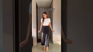 Styling a satin maxi skirt summerstyleguideseries [upl. by Atinauj872]