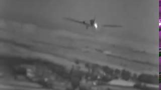 Ju 52 Shot Down  Closeup WW2 Gun Camera Footage [upl. by Meridith]