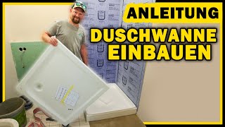 Anleitung DUSCHE SELBER EINBAUEN  Duschwanne mit Styroporträger  Home Build Solution [upl. by Nomra]