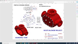 SOLIDWORKS PRACTICE FULL LECTURE102 ROOTS BLOWER [upl. by Manchester]