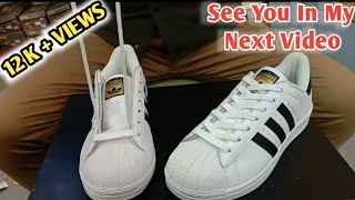 Simple How To Lace Shoes Normal Way  Best Way To Lace Up Shoes  How To Tie Adidas Superstar [upl. by Nej]