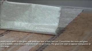 Laminating a GRP  Fibreglass Roof [upl. by Neimad720]