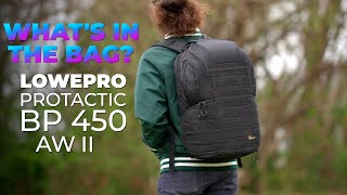 Lowepro Protactic BP450 AW II Whats In The Bag [upl. by Badr]