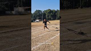 offseason sprinter workout sledge 80 m 4x2 Rest 310 [upl. by Omarr]