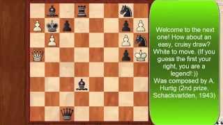 The best chess puzzles 8 A brilliant study by Hurtig [upl. by Estevan]