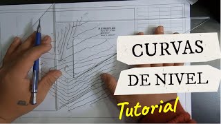 Curvas de nivel  dibujo técnico para topografía [upl. by Moshell]