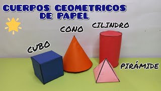 como hacer cuerpos geométricos rápido y fácil [upl. by Adar]