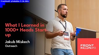 Jakub Miskech  What I Learned in 1000 Heads Start up [upl. by Reinold]