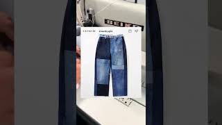 Making a pair of patchwork jeans from scratch ✂️ [upl. by Gnilrets]