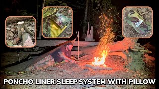 Solo Overnight Testing the Ultimate Poncho Liner Sleep System in the Woods [upl. by Clemen]